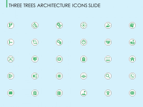 Three Trees Architecture Icons Slide Ppt Summary Graphic Tips PDF