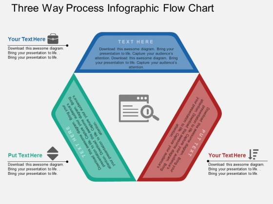 Three Way Process Infographic Flow Chart PowerPoint Template Three Way Process Infographic Flow Chart PowerPoint Template