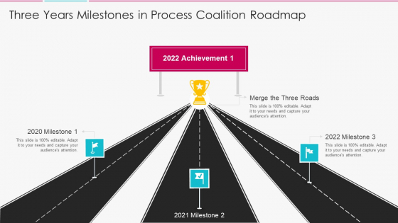 Three Years Milestones In Process Coalition Roadmap Formats PDF