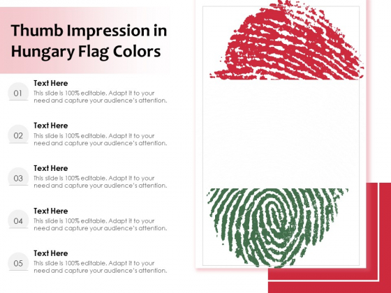 Thumb Impression In Hungary Flag Colors Ppt PowerPoint Presentation File Slides PDF