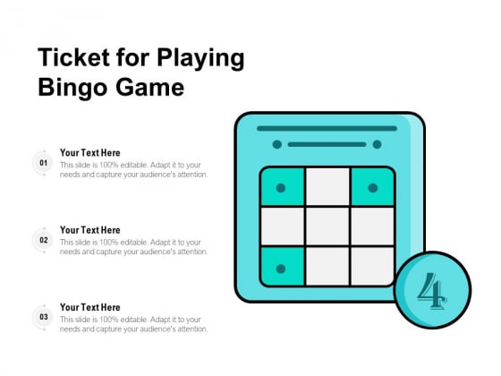 Ticket For Playing Bingo Game Ppt PowerPoint Presentation Icon Infographics PDF