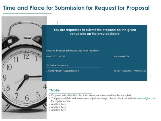 Time And Place For Submission For Request For Proposal Ppt PowerPoint Presentation Summary Backgrounds Time And Place For Submission For Request For Proposal Ppt PowerPoint Presentation Summary Backgrounds