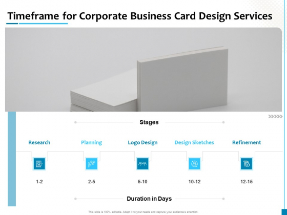 Timeframe For Corporate Business Card Design Services Sample PDF Timeframe For Corporate Business Card Design Services Sample PDF