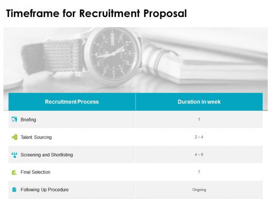 Timeframe For Recruitment Proposal Ppt PowerPoint Presentation Styles Example Topics Timeframe For Recruitment Proposal Ppt PowerPoint Presentation Styles Example Topics