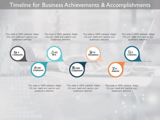 timeline for business achievements and accomplishments ppt business accomplishments