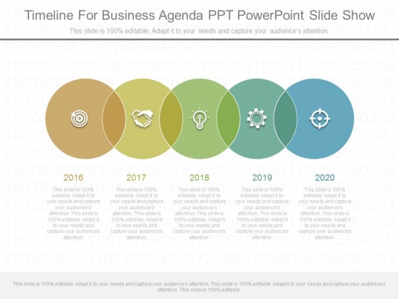 Timeline For Business Agenda Ppt Powerpoint Slide Show