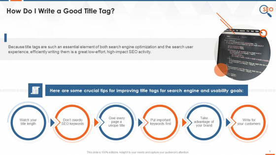 Tips To Write A Good Title Tag Training Ppt
