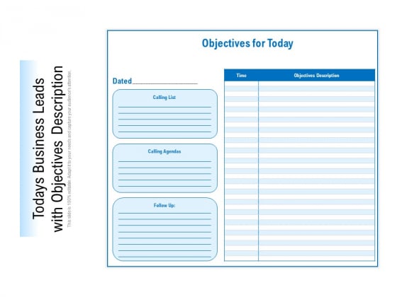 Todays Business Leads With Objectives Description Ppt PowerPoint Presentation Portfolio Show PDF Todays Business Leads With Objectives Description Ppt PowerPoint Presentation Portfolio Show PDF