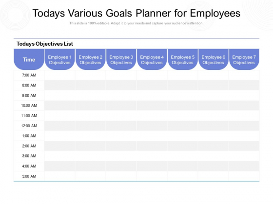 Todays Various Goals Planner For Employees Ppt PowerPoint Presentation Layouts Layout Ideas PDF Todays Various Goals Planner For Employees Ppt PowerPoint Presentation Layouts Layout Ideas PDF