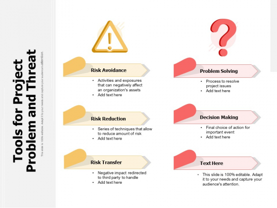 Tools For Project Problem And Threat Ppt PowerPoint Presentation Portfolio Template PDF Tools For Project Problem And Threat Ppt PowerPoint Presentation Portfolio Template PDF