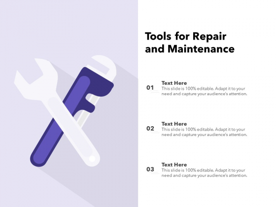Tools For Repair And Maintenance Ppt PowerPoint Presentation Show Slide PDF