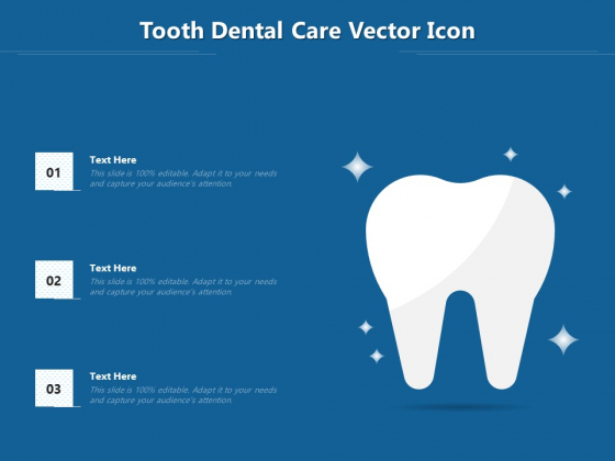 Tooth Dental Care Vector Icon Ppt PowerPoint Presentation Gallery Show PDF