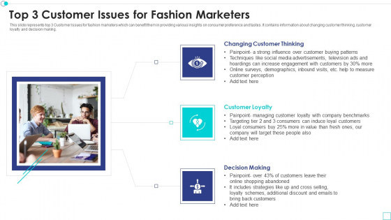 Top 3 Customer Issues For Fashion Marketers Infographics PDF Top 3 Customer Issues For Fashion Marketers Infographics PDF