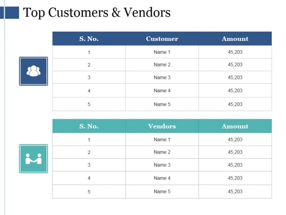 Top Customers And Vendors Ppt PowerPoint Presentation Ideas Designs Top Customers And Vendors Ppt PowerPoint Presentation Ideas Designs
