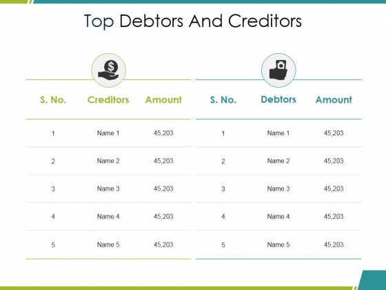 Top Debtors And Creditors Ppt PowerPoint Presentation Portfolio Images Top Debtors And Creditors Ppt PowerPoint Presentation Portfolio Images