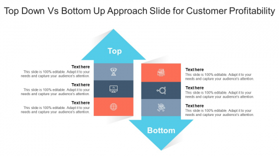 Top Down Vs Bottom Up Approach Slide For Customer Profitability Ppt PowerPoint Presentation Show Elements PDF Top Down Vs Bottom Up Approach Slide For Customer Profitability Ppt PowerPoint Presentation Show Elements PDF