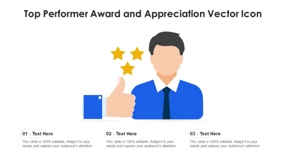 Top Performer Award And Appreciation Vector Icon Ppt PowerPoint Presentation File Pictures PDF