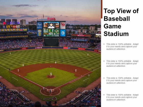 Top View Of Baseball Game Stadium Ppt PowerPoint Presentation Gallery Information