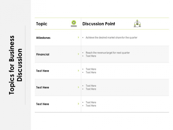 Topics For Business Discussion Ppt PowerPoint Presentation Pictures Deck Topics For Business Discussion Ppt PowerPoint Presentation Pictures Deck