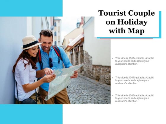 Tourist Couple On Holiday With Map Ppt PowerPoint Presentation Summary Graphic Images