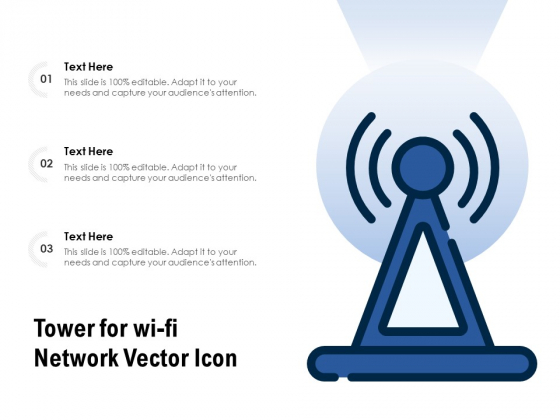 Tower For Wi Fi Network Vector Icon Ppt PowerPoint Presentation Gallery Rules PDF