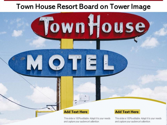 Town House Resort Board On Tower Image Ppt PowerPoint Presentation Icon Professional PDF