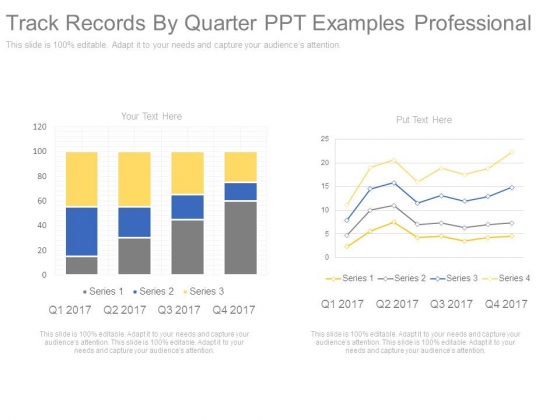Track Records By Quarter Ppt Examples Professional