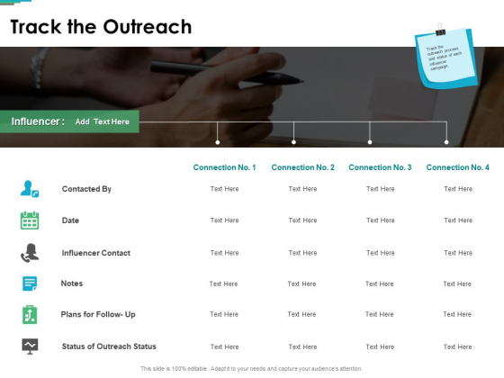 Track The Outreach Ppt PowerPoint Presentation Summary Aids