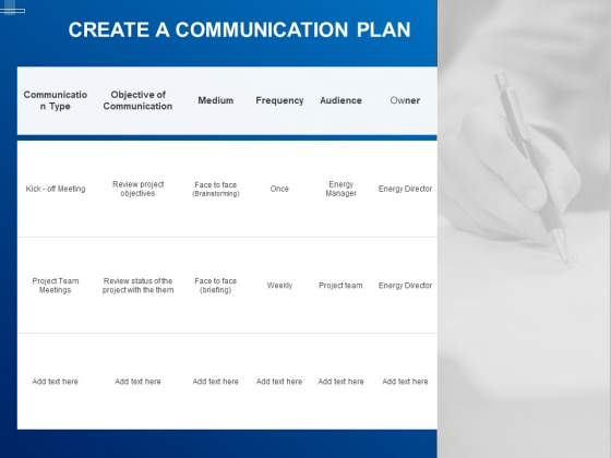 Tracking Energy Consumption Create A Communication Plan Ppt Layouts Design Inspiration PDF Tracking Energy Consumption Create A Communication Plan Ppt Layouts Design Inspiration PDF
