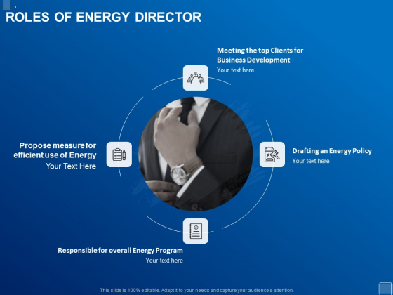 Tracking Energy Consumption Roles Of Energy Director Ppt Gallery Pictures PDF