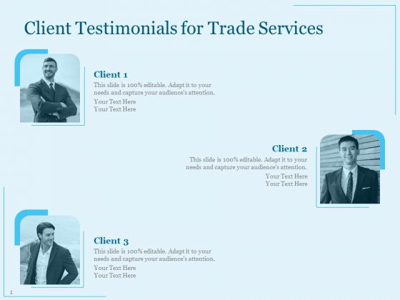 Trade Facilitation Services Client Testimonials For Trade Services Ppt Model Graphic Images PDF Trade Facilitation Services Client Testimonials For Trade Services Ppt Model Graphic Images PDF