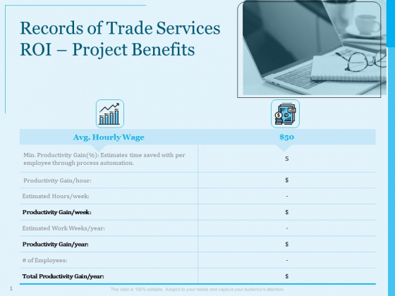 Trade Facilitation Services Records Of Trade Services ROI Project Benefits Ppt Infographic Template Slideshow PDF Trade Facilitation Services Records Of Trade Services ROI Project Benefits Ppt Infographic Template Slideshow PDF