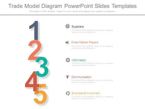 Trade Model Diagram Powerpoint Slides Templates