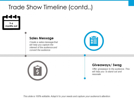 Trade Show Timeline Sales Message Ppt PowerPoint Presentation Slides Design Templates