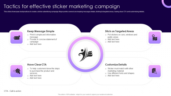 Traditional Marketing Guide To Increase Audience Engagement Tactics For Effective Sticker Marketing Campaign Clipart PDF