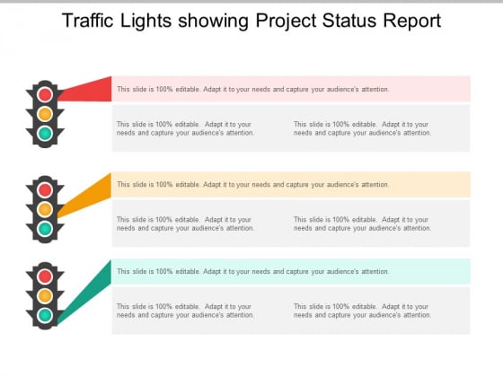 Traffic Lights Showing Project Status Report Ppt PowerPoint Presentation Gallery Diagrams