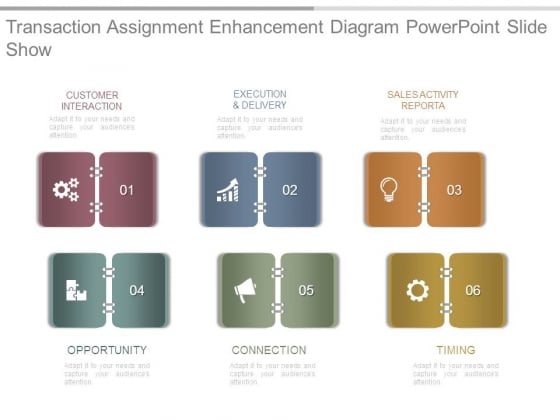 Transaction Assignment Enhancement Diagram Powerpoint Slide Show