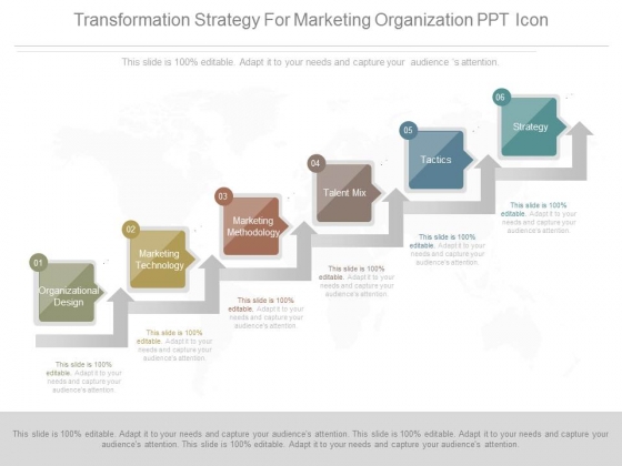 Transformation Strategy For Marketing Organization Ppt Icon