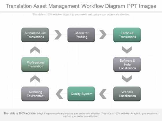 Translation Asset Management Workflow Diagram Ppt Images