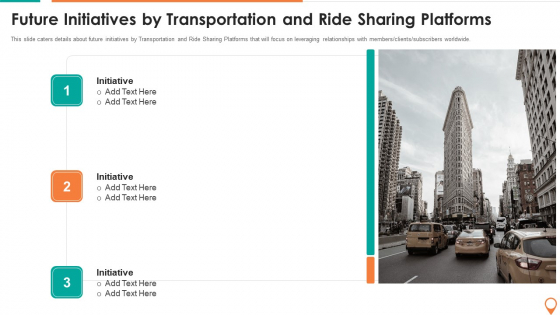 Transportation And Carpooling Services Investor Funding Pitch Deck Future Initiatives By Transportation Diagrams PDF