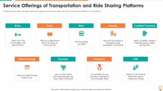 Transportation And Carpooling Services Investor Funding Pitch Deck Service Offerings Of Transportation Sample PDF Transportation And Carpooling Services Investor Funding Pitch Deck Service Offerings Of Transportation Sample PDF