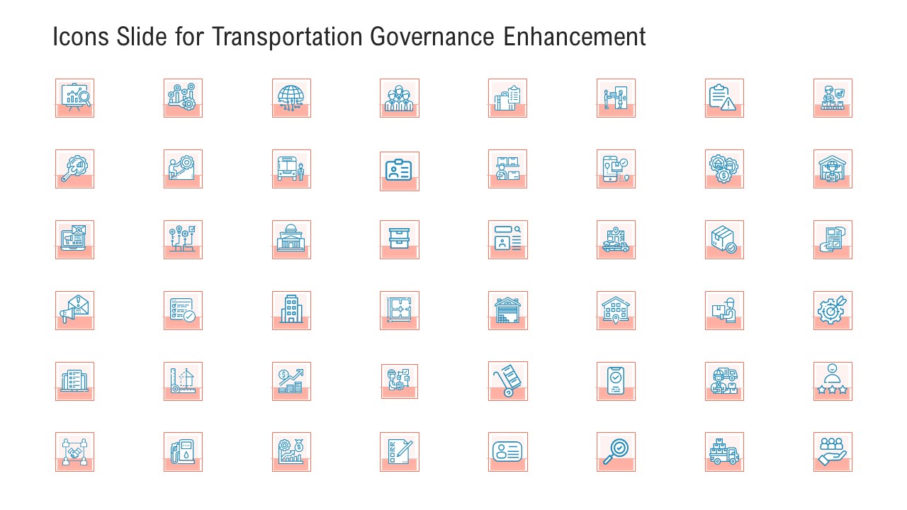 Transportation Governance Enhancement Icons Slide For Transportation Governance Enhancement Themes PDF