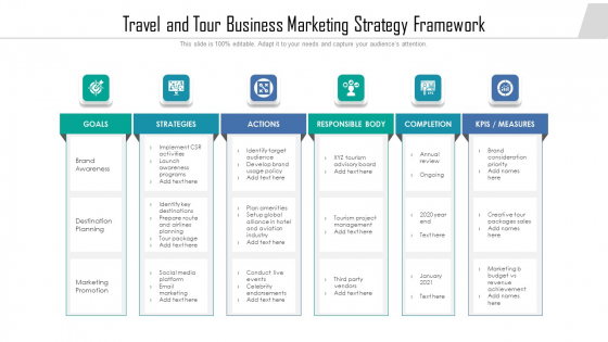 Travel And Tour Business Marketing Strategy Framework Microsoft PDF Travel And Tour Business Marketing Strategy Framework Microsoft PDF