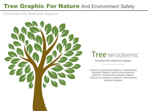 Tree Diagram For Green Environment Powerpoint Slides