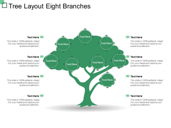Tree Layout Eight Branches Ppt PowerPoint Presentation Styles Slides