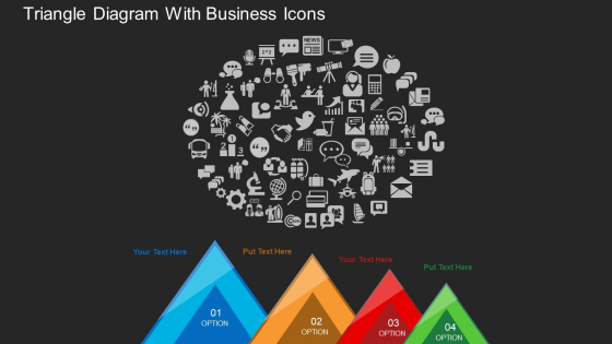 Triangle Diagram With Business Icons Powerpoint Template