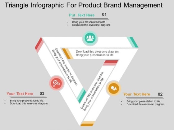 Triangle Infographic For Product Brand Management Powerpoint Template Triangle Infographic For Product Brand Management Powerpoint Template