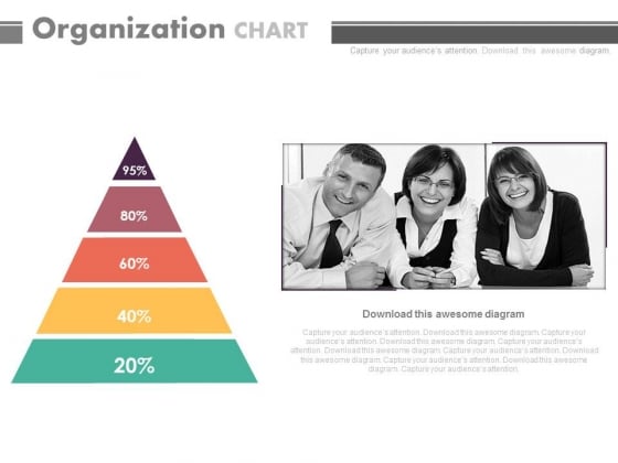 Triangle Organization Chart With Pictures Powerpoint Slides