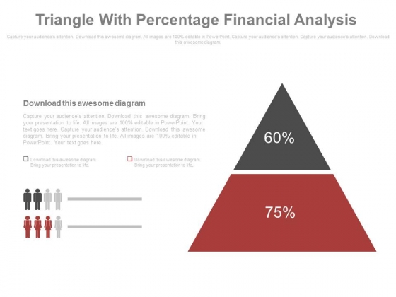 Triangle With Two Segments And Percentage Values Powerpoint Slides Triangle With Two Segments And Percentage Values Powerpoint Slides