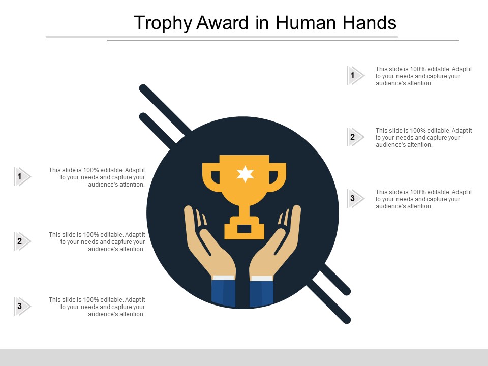 Trophy Award In Human Hands Ppt PowerPoint Presentation File Portfolio